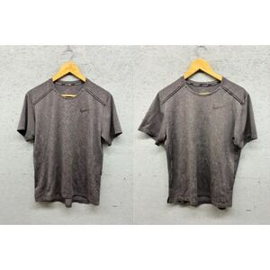 Nike Dri-FIT Running Shirt Men's Medium Gray Short Sleeve Athletic Tee Lot‎ of 2